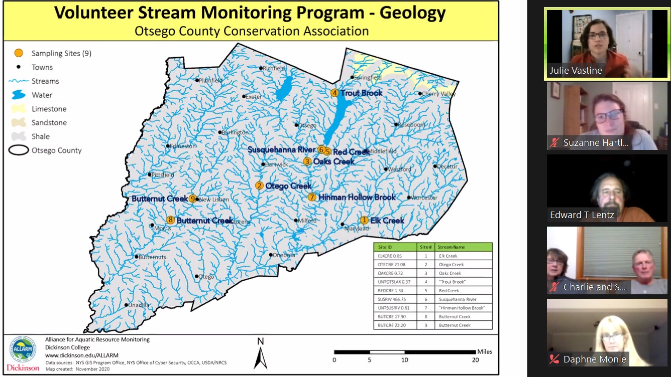 Map of Otsego County, PA