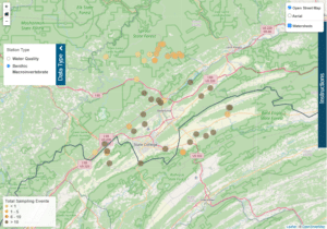 Centre County Pennsylvania Senior Environmental Corps biological data in the Chesapeake Data Explorer