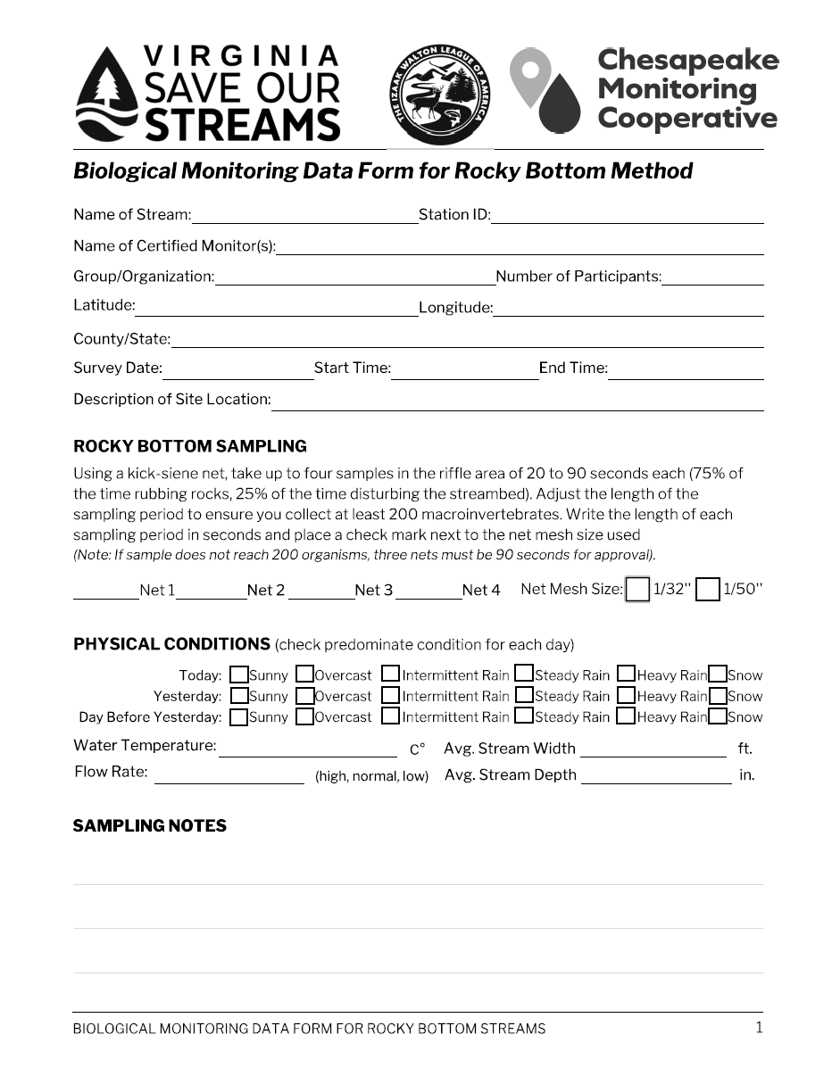 Lower Watershed Benthic Rocky Bottom Datasheet thumbnail